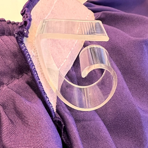 Purple High Quality Spun Polyester Fabric Shirred Pleat 13' Table Skirt - Picture 8 of 12